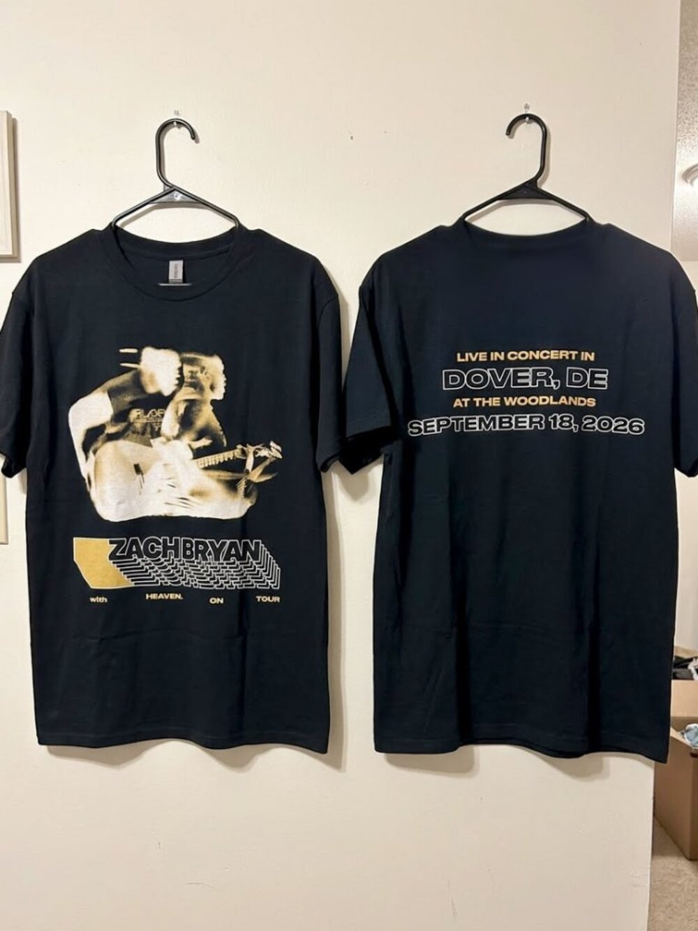 Zach Bryan With The Heaven On Tour At The Woodlands T-shirt Reprint